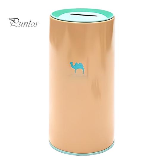 Metalen Spaarpot Grote Capaciteit Dierenpatroon Ontwerp Kinderen Cilindrische Spaarpot Financieel Management Tool