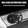 Metal 3D Steering Wheel Pattern Push Start Button Cover For Cars With 3 Color Option Universal Fit Easy Installation