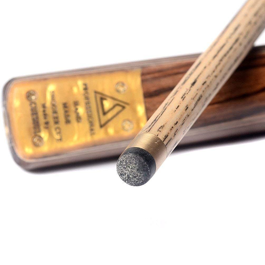 CUESOUL 57" Handcrafted 3/4 Jointed Snooker Cue with Extension and Aluminum Cue Case (D306)