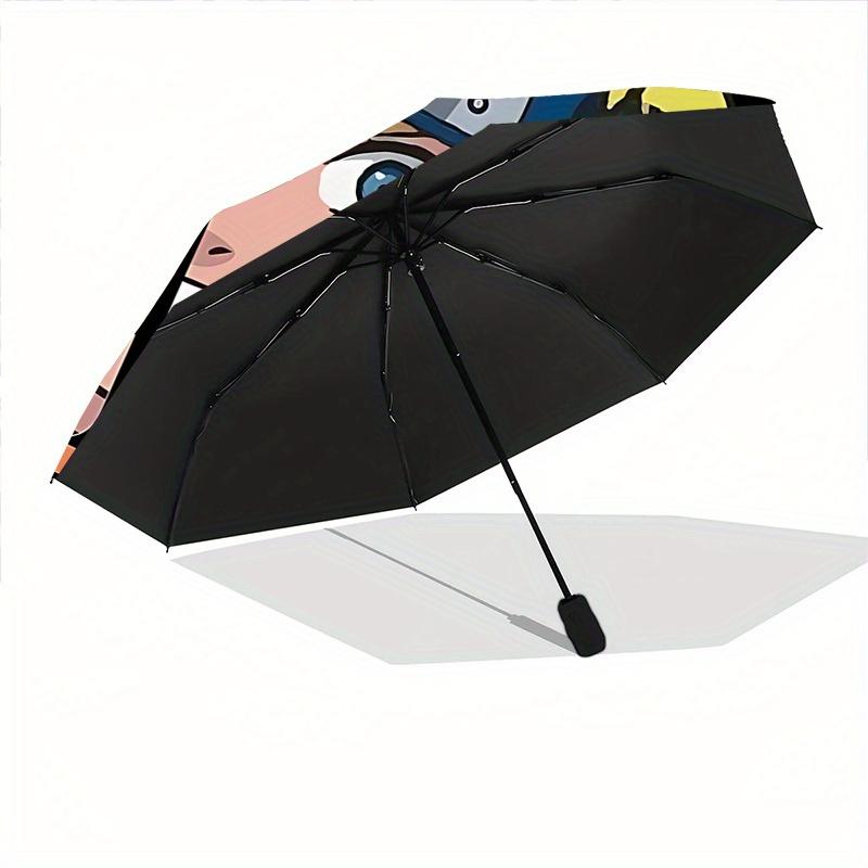 Naruto Automatic Folding Umbrella - Lightweight, Retractable Design with 8-Rib Durability, Perfect for Outdoor Adventures, Fashionable Acces