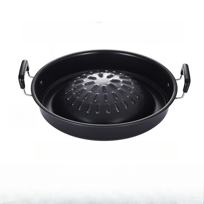 Barbecue Grill Pot Steak Grill Charcoal Pan Multifunctional Aluminum Barbecue Grill Hot Pot for Family Gathering Outdoor Picnics