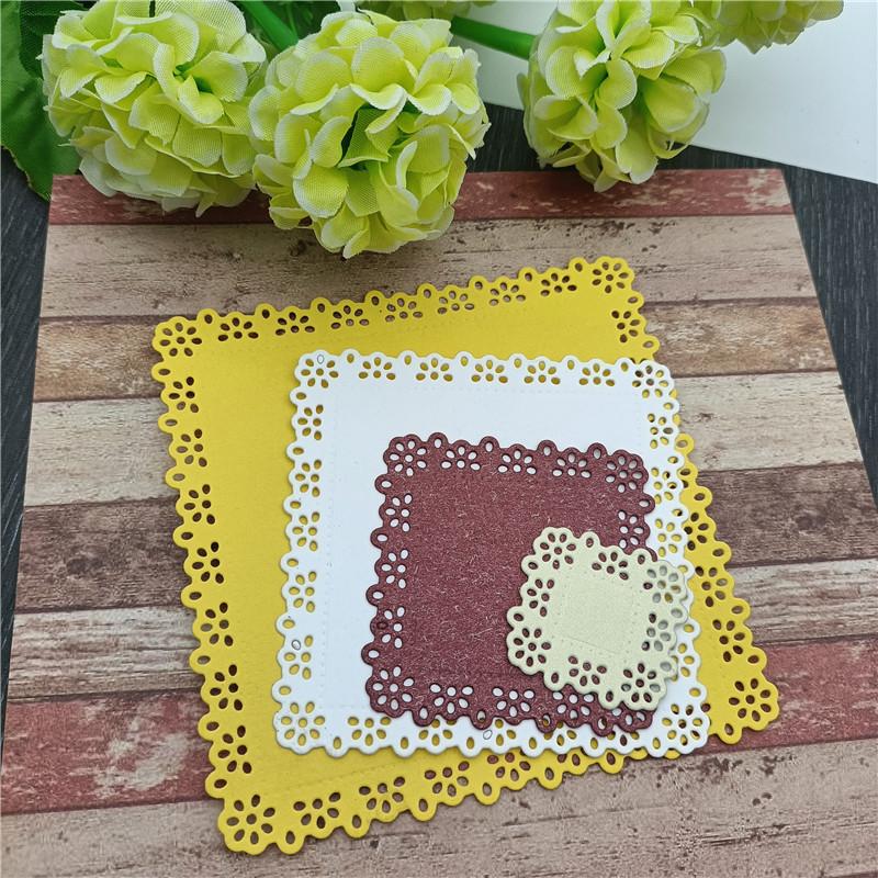 Rectangle Frame Metal Cutting Dies Stencil for DIY Scrapbooking Photo Album Embossing Paper Cards Crafts Diecuts