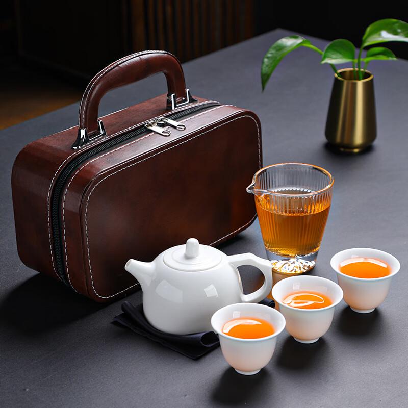 

Portable Ceramic Gongfu Travel Tea Set