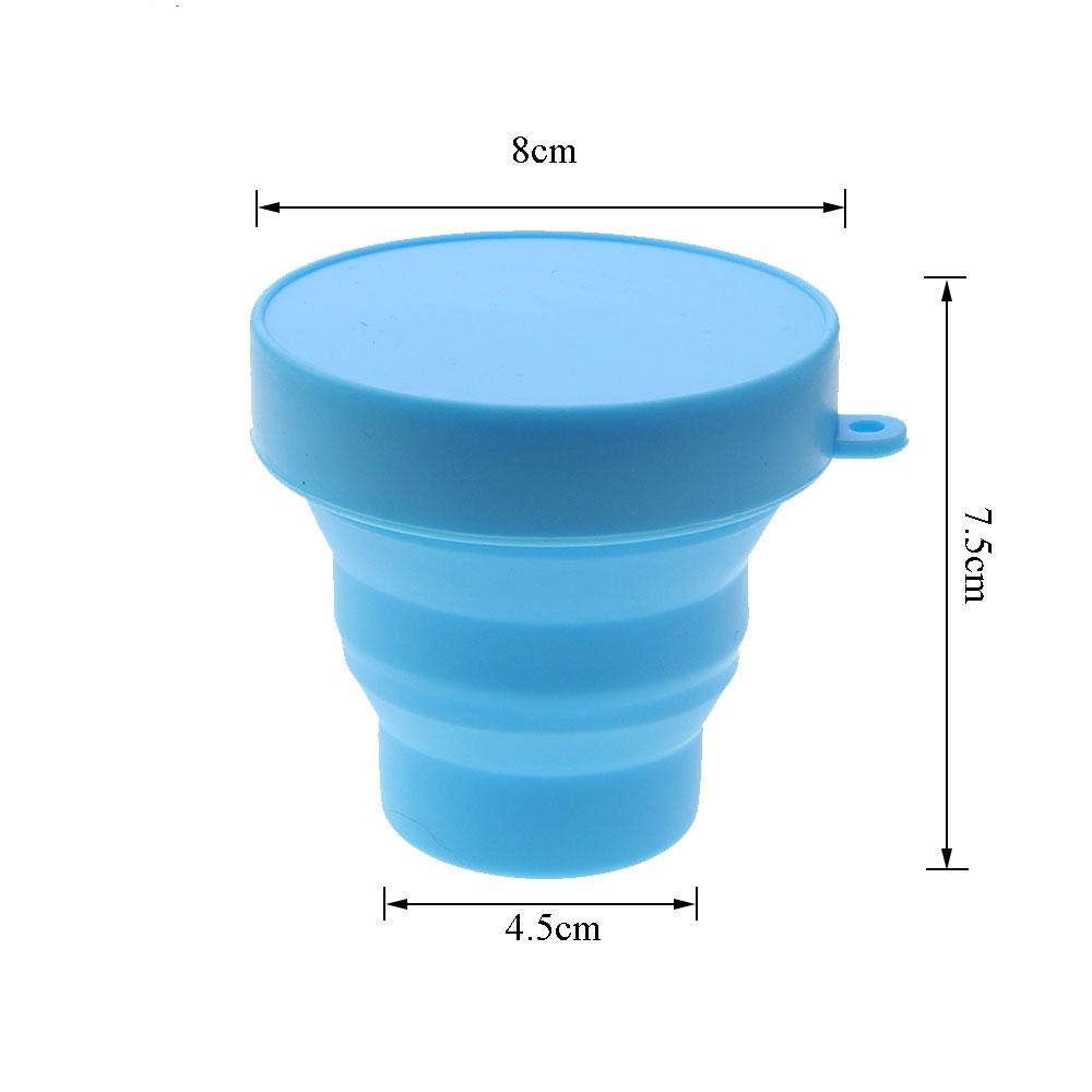 Silicone world Folding Cups 150ml Food Grade Water Cup Travel Silicone Retractable Coloured Portable Outdoor Coffee Handcup