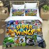 Cute Cartoon Super Wings Bedding Sets Exquisite Supplies Set Duvet Cover Bed Comforter Set Bedding Set Luxury Birthday Gift