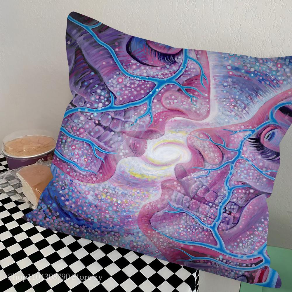 Abstract Alex Grey Trippy Psychedelic Pillow Bedroom Sofa Leisure Comfort Cushion Car Living Room Home Decoration