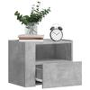 VidaXL Wall-mounted Bedside Tables 2 Pcs Concrete Grey 45x30x35 Cm, Storage Cabinet, Hanging Wall Cabinet, Cabinet of 848318