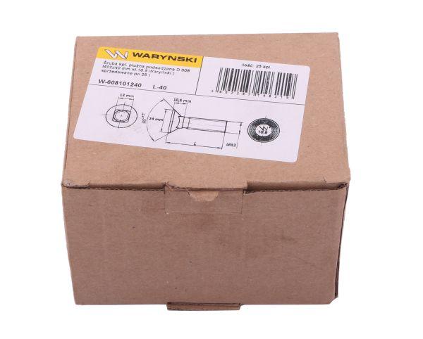 Śruba Kpl. Płużna Podsadzana D 608 M12X55 Mm Kl.10.9 Waryński ( Sprzedawane Po 25 )