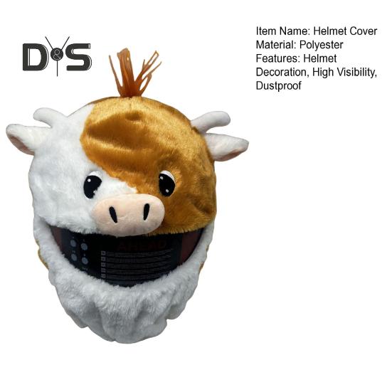 Plush Motorcycle Helmet Cover Decorative Dustproof Universal Cartoon Devil Bunny Bee Santa Cow Motorbike Full Helmet Protector Guard