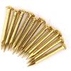 Brass Nails, 100 Pieces Round Head Gold Nails, Brass Wall Pins 10mm 15mm 18mm 22mm, Furniture Brass Tacks for Wood, for Hanging Picture Frame Mirror,