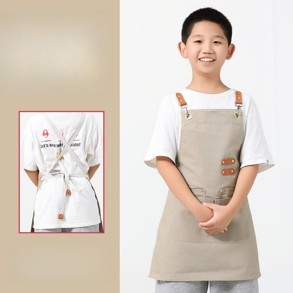 Kids Waterproof Apron for Art Painting Clay Baking Kindergarten Unisex Bib