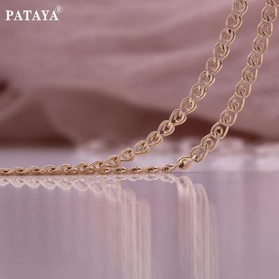 Rose Gold Color Italian Craftsmanship Delicate Girl Woman Bracelet Necklace Combination Long Chain