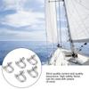 5PCS D Shackle with Screw Pin Stainless Steel 304 Heavy Duty for Chains Wirerope Lifting