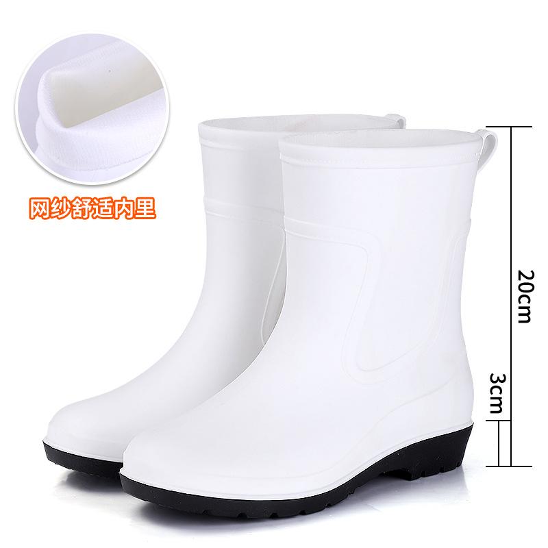 

Новые японские дождевики женские, средней высоты, нескользящая толстая подошва, модные, простые, мягкая подошва, резиновые, удобные, водонепроницаемые, резиновые сапоги 36