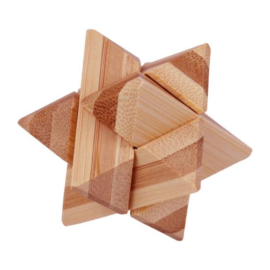 Wooden Brain Teaser Puzzle Toy IQ Test Logic Training Luban Kong Ming Lock Kids Adults Bamboo 3D Burr Puzzle Interlock Unlock Game Educational Toy