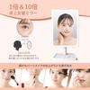 FASCINATE Actress Mirror with Rechargeable High Large Mirror Includes 45 LED Brightness and 10x Magnification Light, [2000mAh Capacity, Surface],