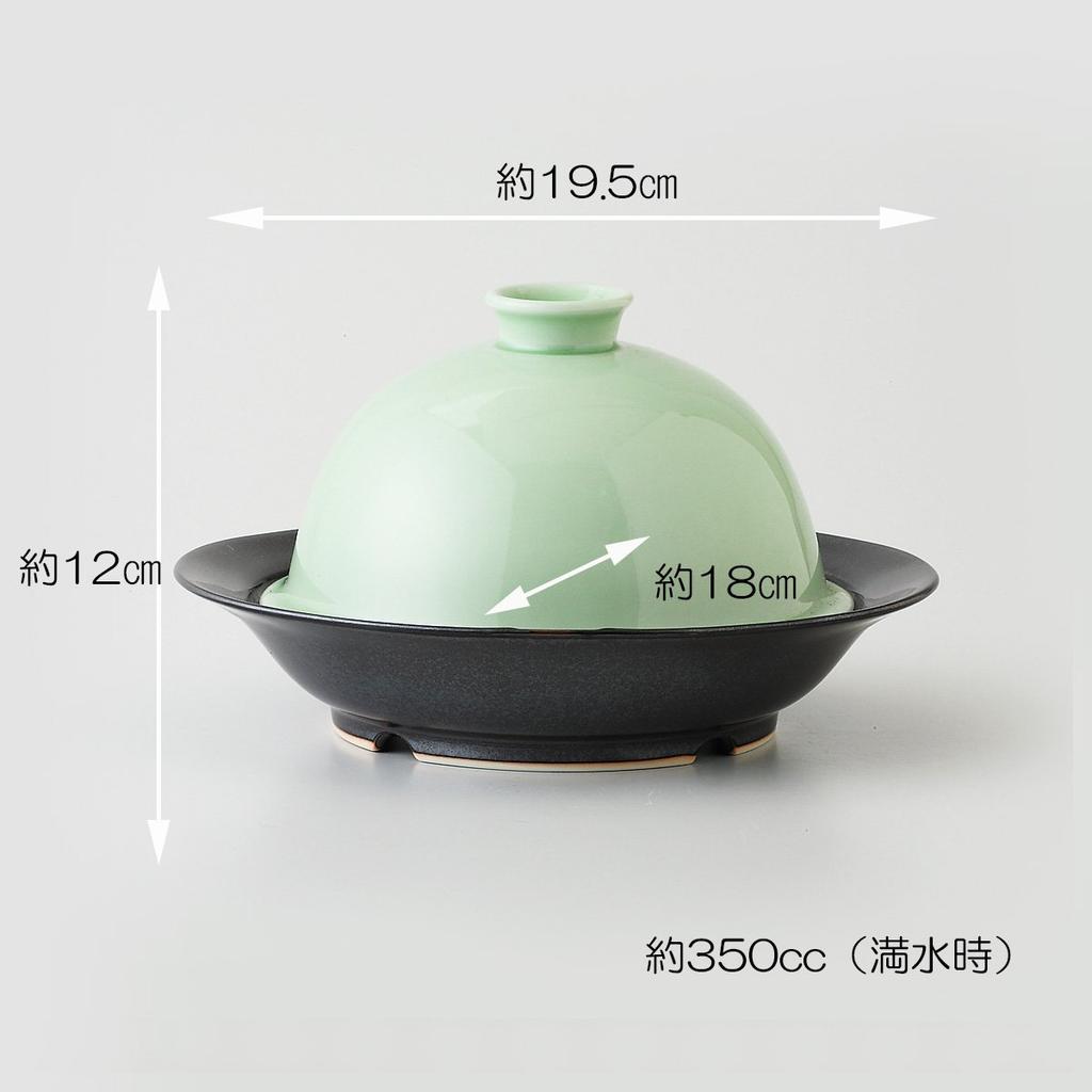 Hasamiyaki CtoC JAPAN Easy steaming in the microwave Steam Cook Green x D18 x H12 350 W19.5 (cm) (cc)