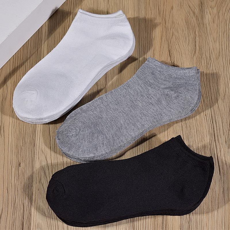 3/5/8 Pairs Women/Men Boat Socks Invisible Low Cut Silicone Non-slip Summer No-show Ankle Socks Solid Color Casual Breathable