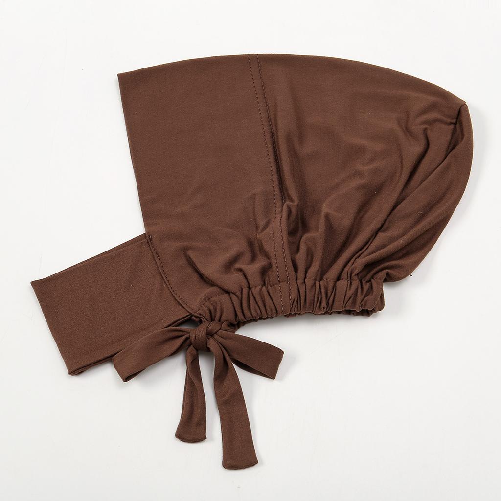 Islam Hijab Caps Muslim Women Inner Hijab Solid Color Undercap Hijab Femme Musulman Turban Islamic Ready To Wear Headcover