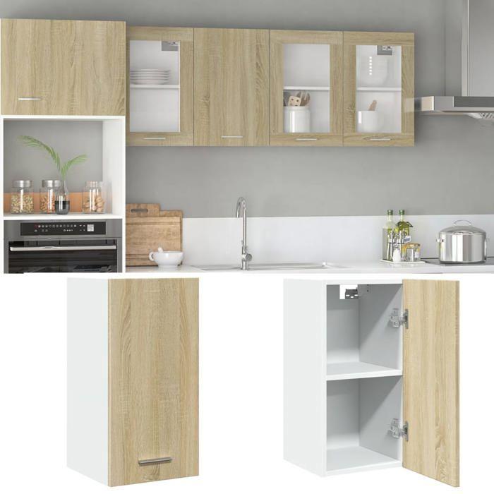 VidaXL Wall-mounted Cabinet "Lyon" Sonoma Oak 29.5 X 31 X 60 Cm Engineered Wood 847495