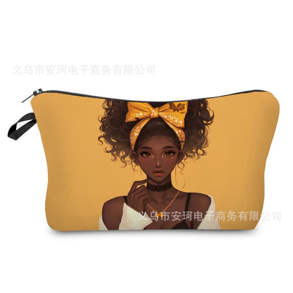 Women Girl Print Cosmetic Bag Toiletries Organize Travel Storage Case 6438