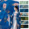 Chiński Krajobraz Tkanina Jedwabna Rozciągliwy Satynowy Materiał do Szycia DIY Cheongsam Hanfu Rękodzieło Sukienka Odzież Ręcznie Robiony Materiał