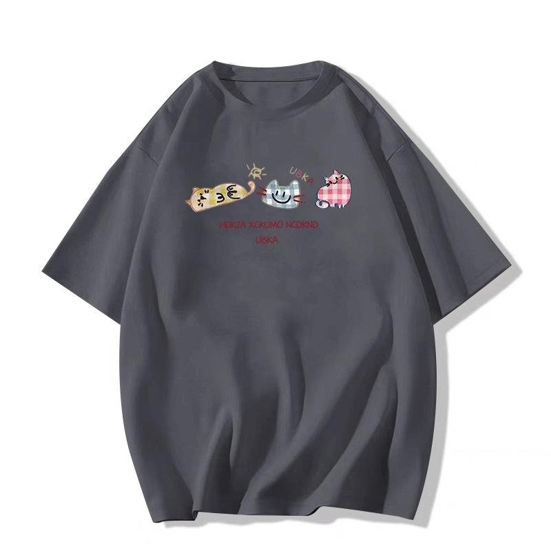 Women's Retro Cotton Loose-Fit Short-Sleeve T-Shirt, Summer 2025 Trend