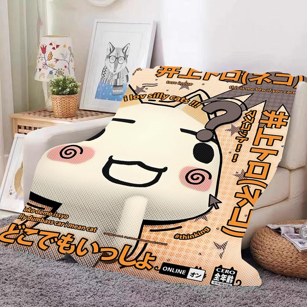 Inoue toro SÜßES Katzen-Design-Decke Leicht Für Wohnheime, Nickerchen, Wohnzimmer, Büro, Sofa, Ganzjahres