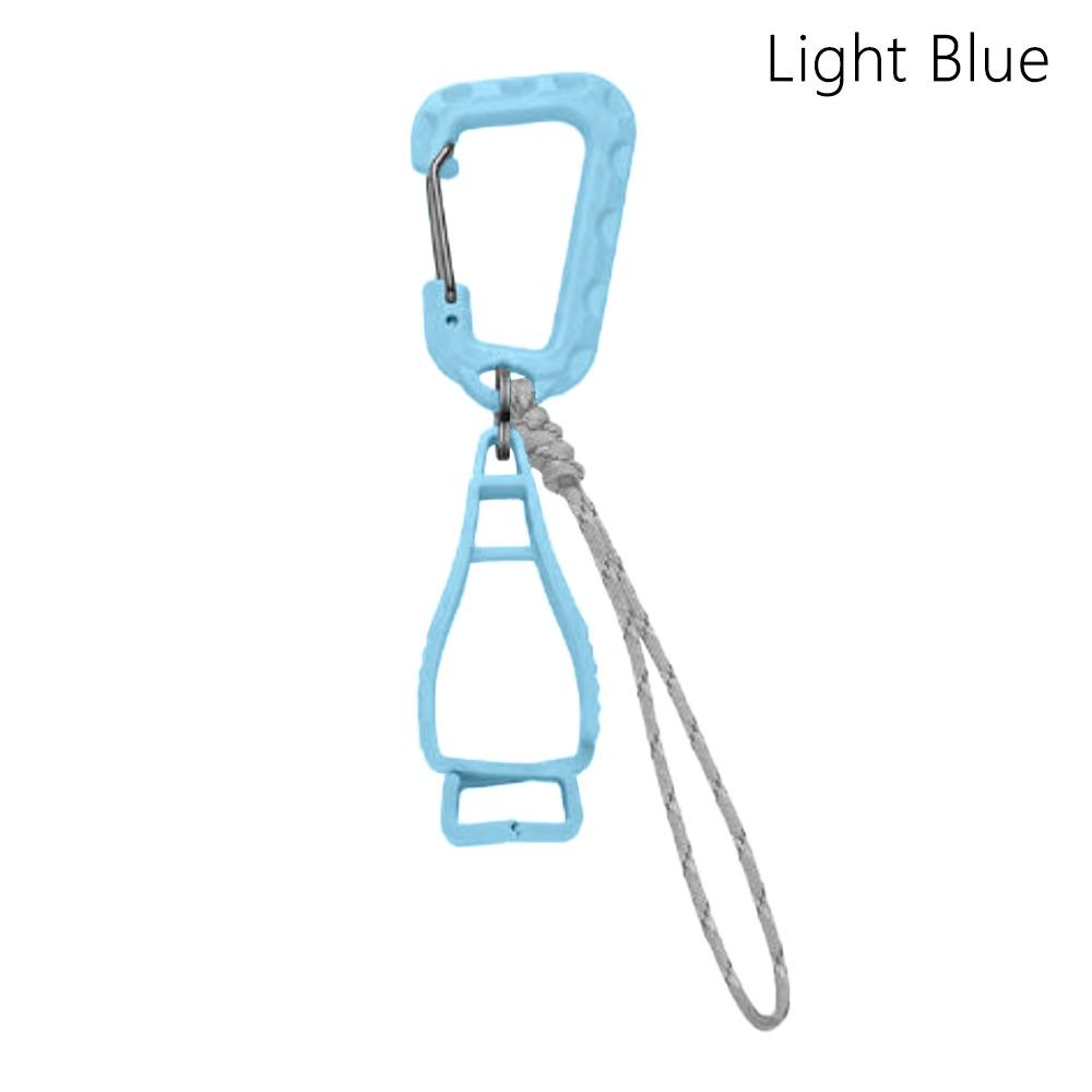 

Large Elastic D-shaped Large Buckle with Braided Rope Mountaineering Buckle Outdoor Backpack Items светло-синий