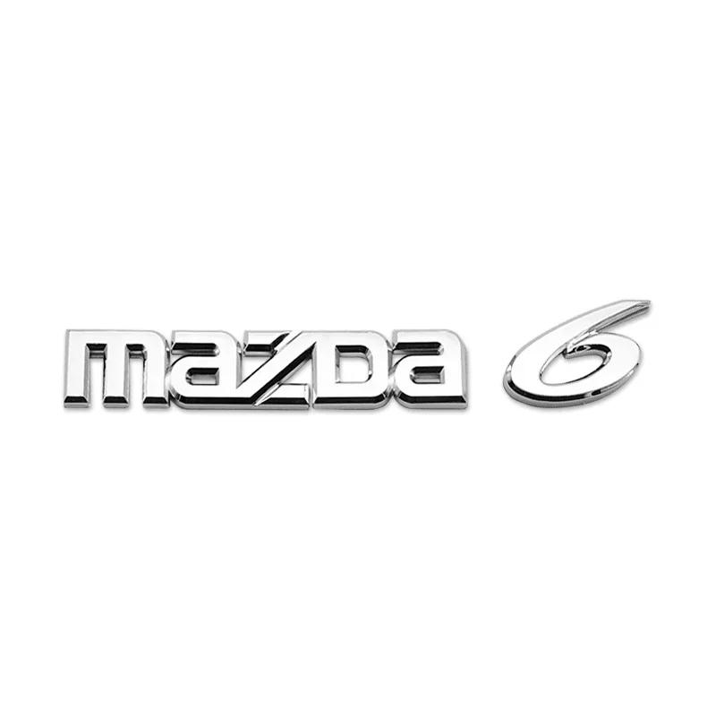 ABS Auto Stříbrné Chromové Vnější Doplňky Pro Mazda 3 5 6 8 Auto Zadní Kufr Písmena Abecedy Označení Značka Znak Logo Samolepka