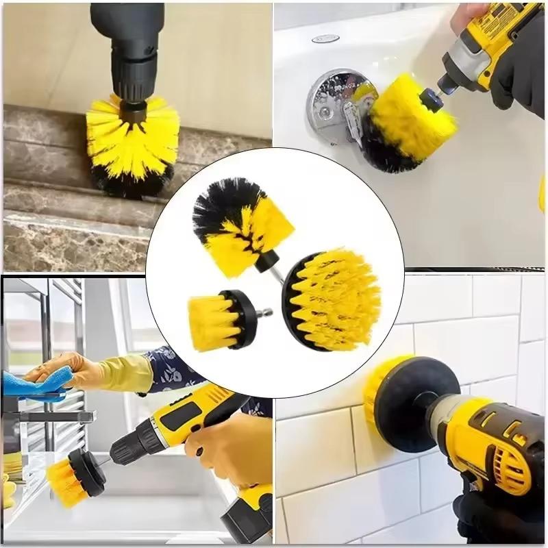 Electric Cleaning Brush Drill Brush Head Set Floor Cleaning Brush Disc Brush Dust Removal Polishing Multifunctional Cleaning Set