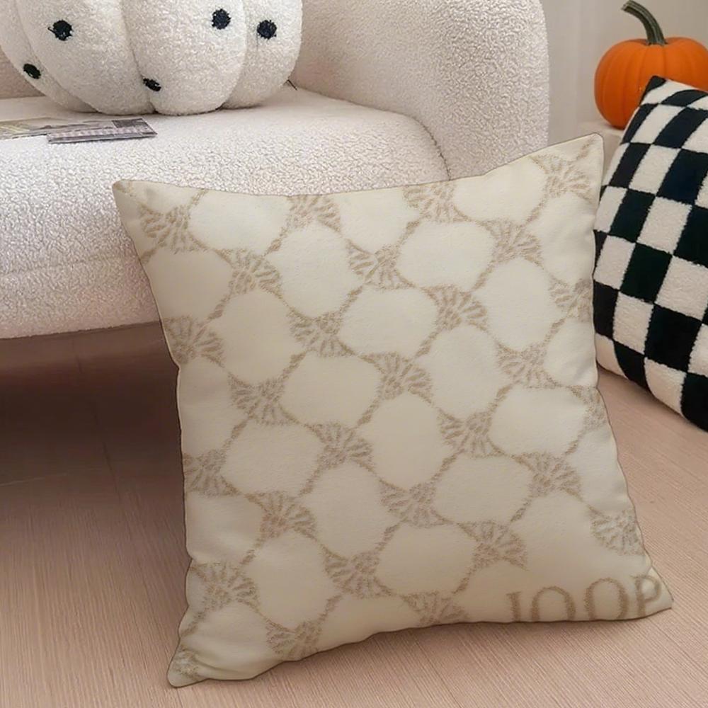 JJOOP Ljus Lyx Mode Soffkuddeöverdrag Kuddfodral Dold Knapp Hållbar Polyester Stolskudde