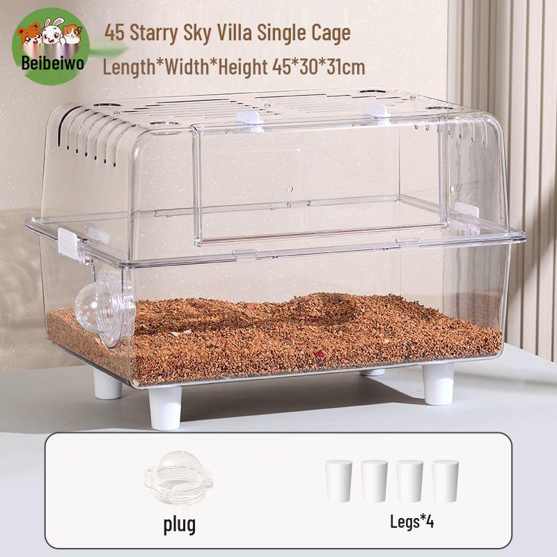 Luxury Extra-Large Golden Hamster Cage: Spacious, Easy-Clean, Anti-Bite Design