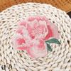 Chinese Style Peony Flower Embroidered Patches Sew On Clothes Patches  for Cheongsam