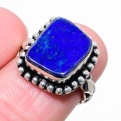 Lapis Lazuli Gemstone 925 Sterling Silver Jewelry Ring Size 6.5 P3m83
