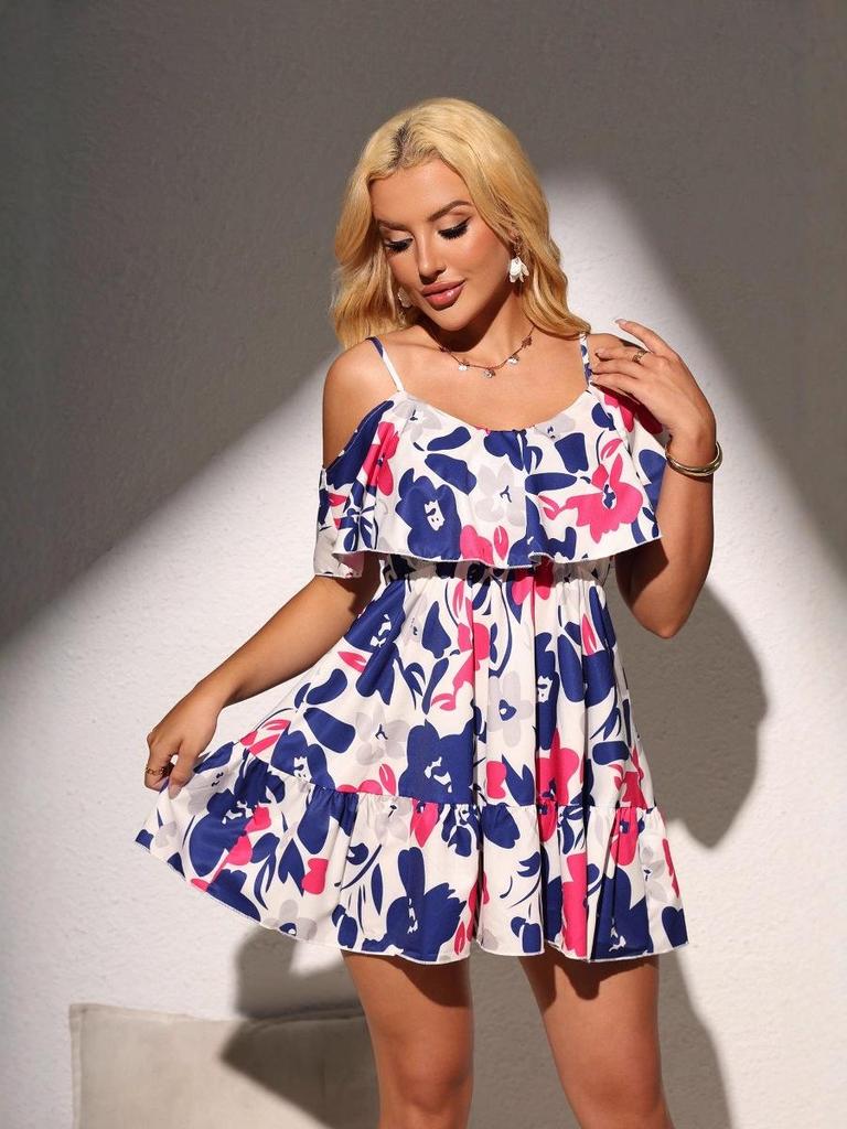2025 Floral Sling Beach Dress for Women