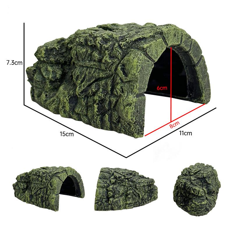 Kleine Sonnen- und Kletterplattform für Schildkröten mit Höhle
