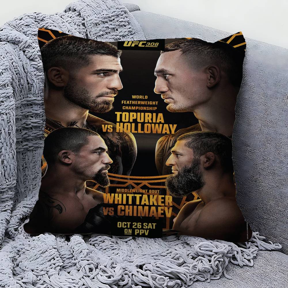 U-Ultimate Fighting Championship UFC Polštář Dárek Dekorace do domácnosti a kanceláře Polštář do ložnice, na pohovku, do auta Potah na polštář