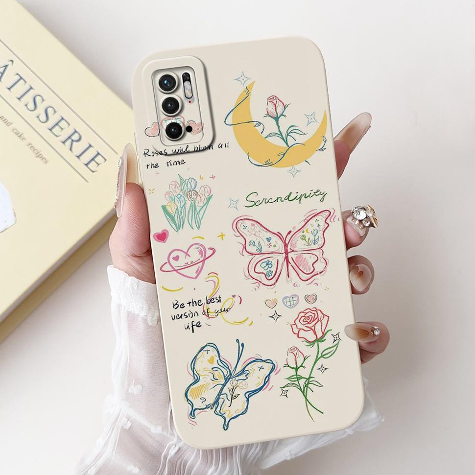 For Xiaomi Redmi Note 10 5G Case 6.5" Colorful Flowers Cartoon Painted Cover Soft Phone Case For Redmi Note 10 Note10 5G Bumper