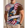 2024 Summer New T-shirt Men's Animal 3D Print Wolf Short Sleeve Top Casual Street Plus Size Men's Clothing
