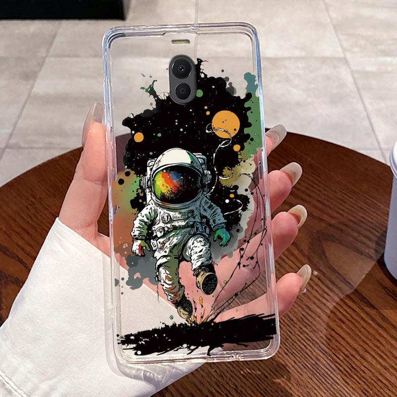 Casing For Meizu M6 Note M6 M6T Case Aesthetic Fashion Cute Cat Astronaut Soft Silicone Back Cover Transparent TPU Phone Case