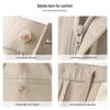 Jinjuan Men's Cotton Linen Blend Straight-Leg Trousers