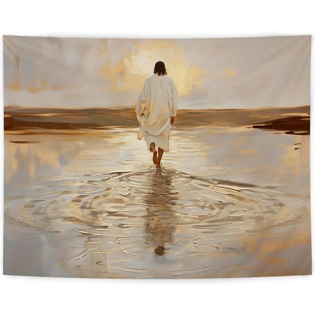 Jesus Reaching Out To Dove Rustic Landscape Design Tapestry Room Decoration Home Decor Bedroom Wall Hanging Fabric