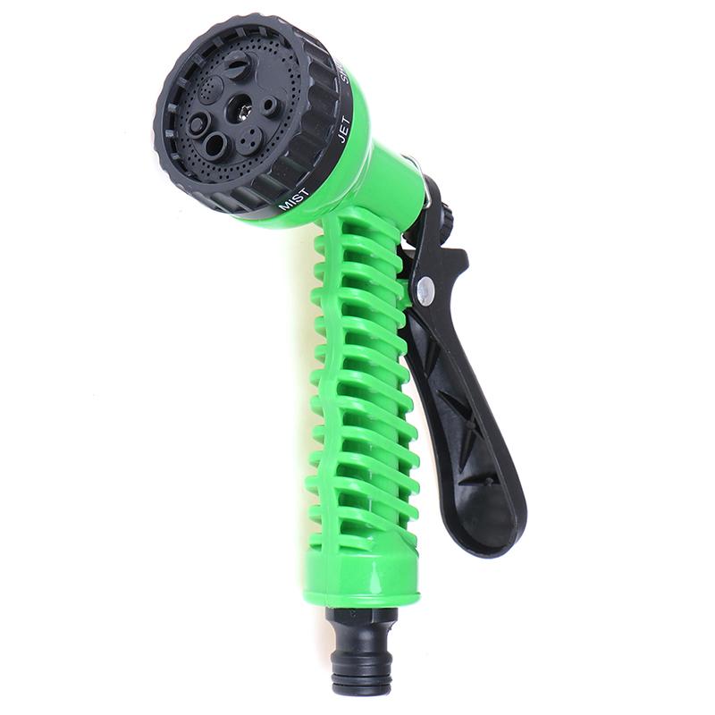 

7 Function Garden Spray Hose Nozzle Water Sprayer Hoselock Gun Soft Grip for Outdoor Cleaning Plant Care зелёный
