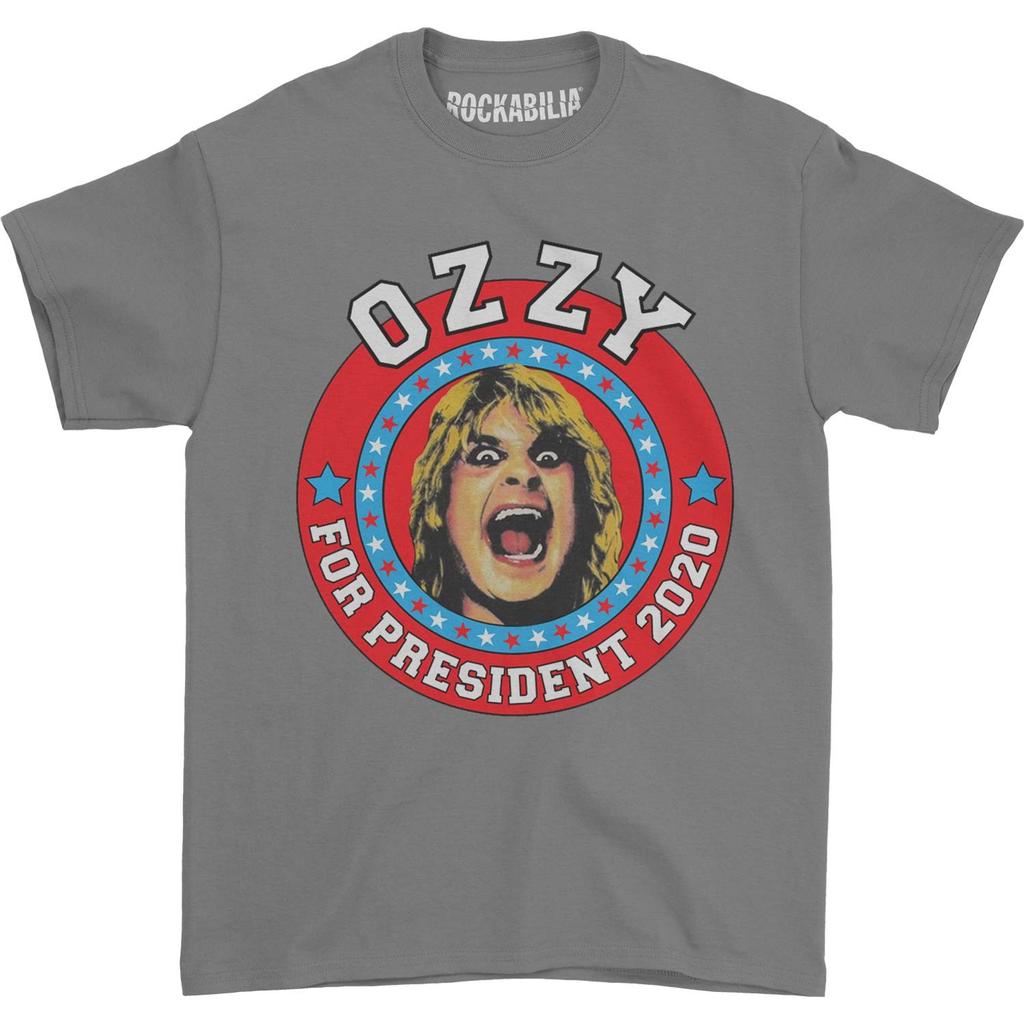 Męska koszulka Ozzy Osbourne Ozzy Na Prezydenta 2020 Szara (Ekskluzywny Rockabilia)