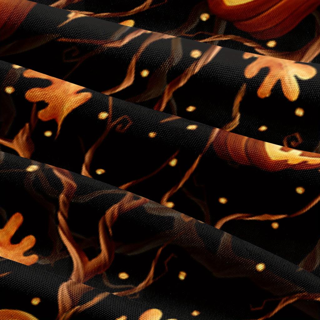 3D Halloween Print Bettbezug-Set Ranken umgeben das Kürbislaternen-Muster Bettwäsche-Set(Größe 135x200 Nur 1 Kissenbezug)