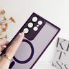 Armor Matte Translucent Magsafe Case For Samsung Galaxy S25 S24 S23 S22 Ultra Plus  Wireless Charging Lens Protection Cover
