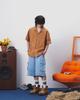 And Again Minimal Cotton Pocket Shirt (Orange