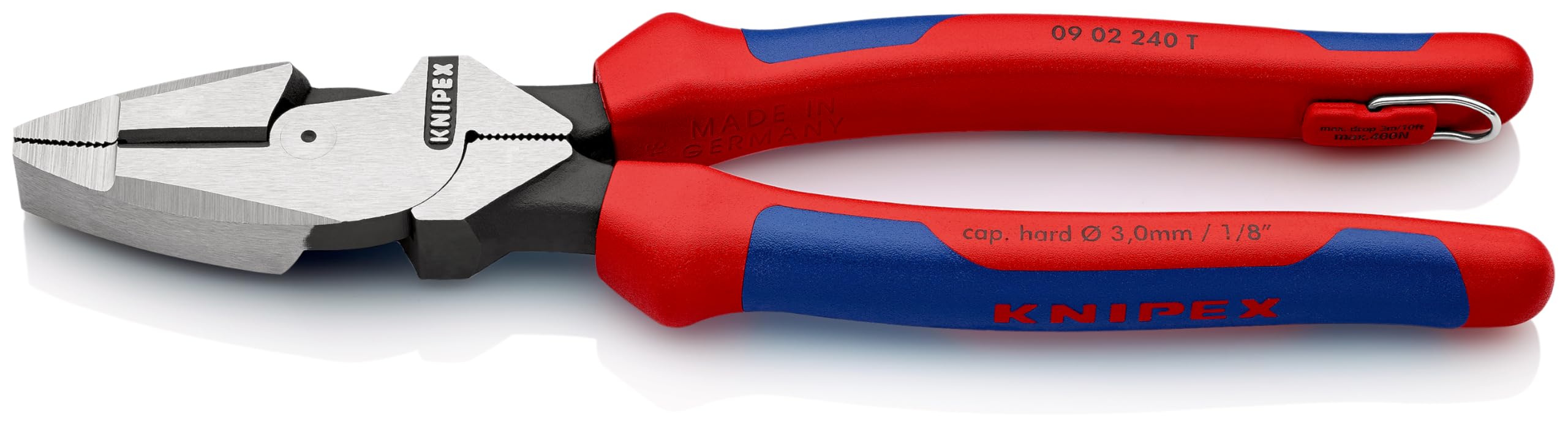 

KNIPEX Strong pliers for overhead line work Fall prevention 0902-240TBK
