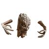 3Pcs/Set Horrified Ghost Facial Design Scary Bark Miniatures Tree Hugger Statues Halloween Decorations Bark Sculpture